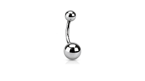 Basic Navel Ring 316L Surgical Steel Large Ball